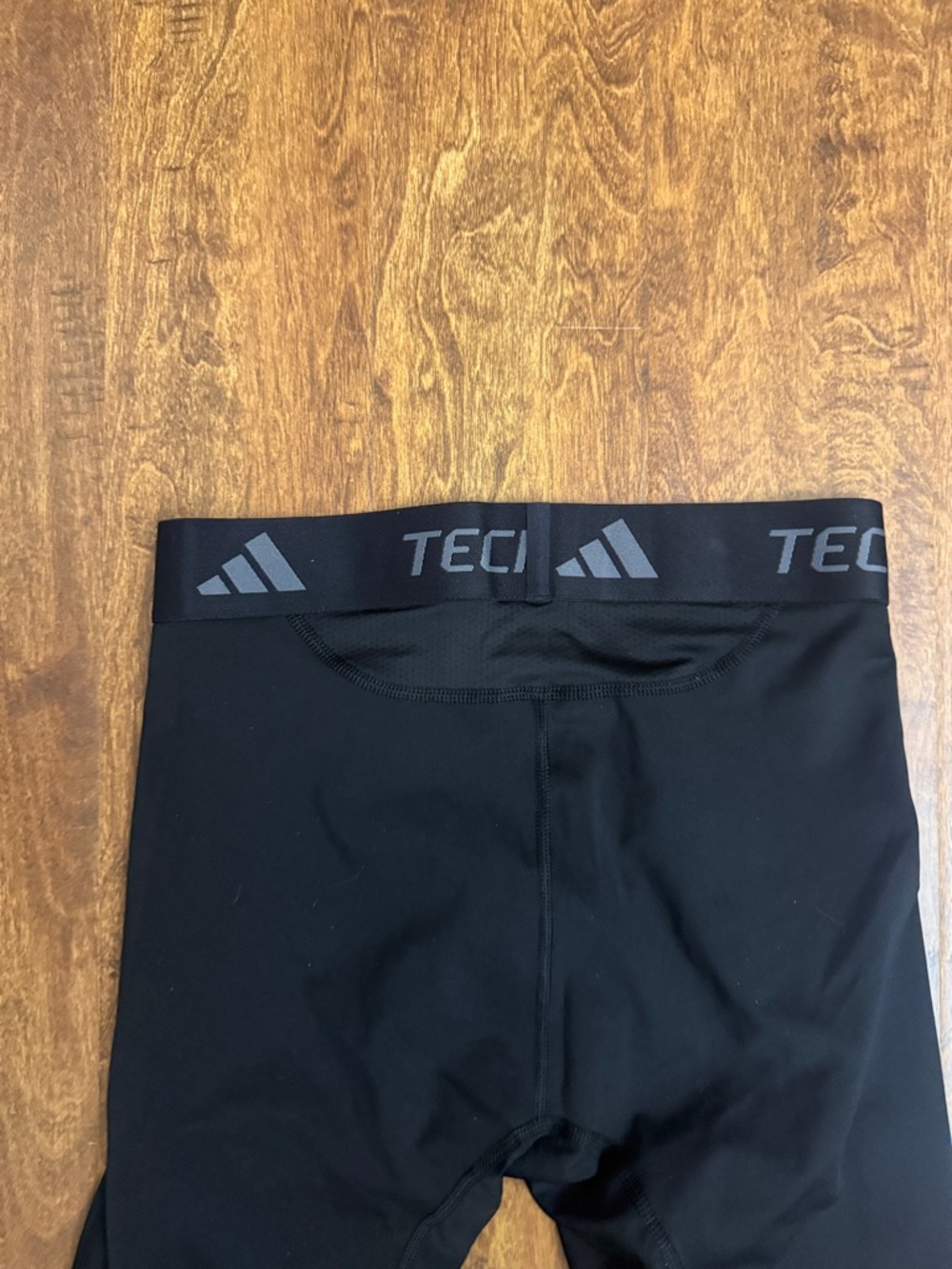 adidas Men’s Black Techfit Compression Leggings with White Logos Size L - Picture 8 of 9